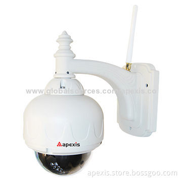 3x Optical Zoom Wireless Megapixel IP Cameras, Supports PTZ, Wi-Fi, Infrared Night Vision